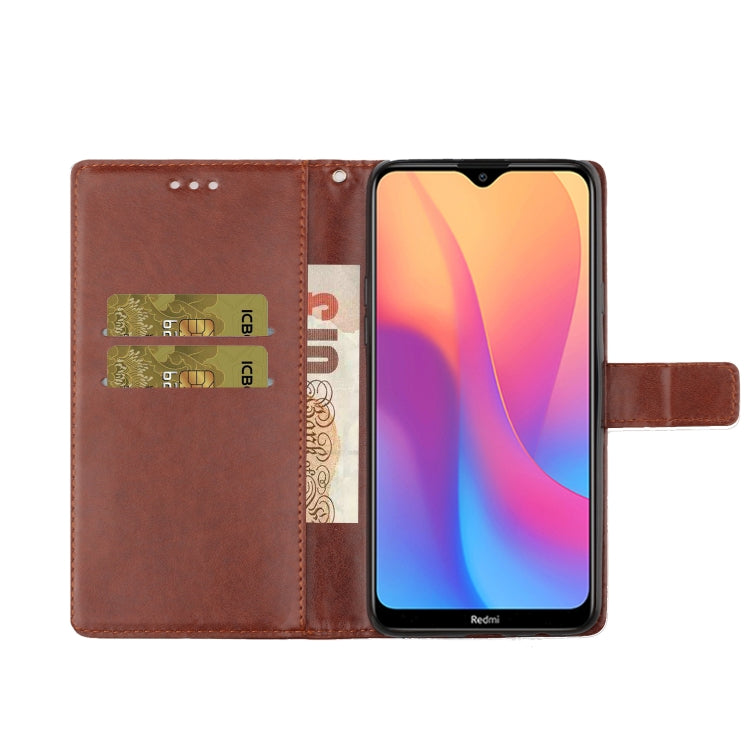 For Xiaomi Redmi 8A Plum Blossom Pattern Diamond Encrusted Leather Case with Holder & Card Slots & Wallet