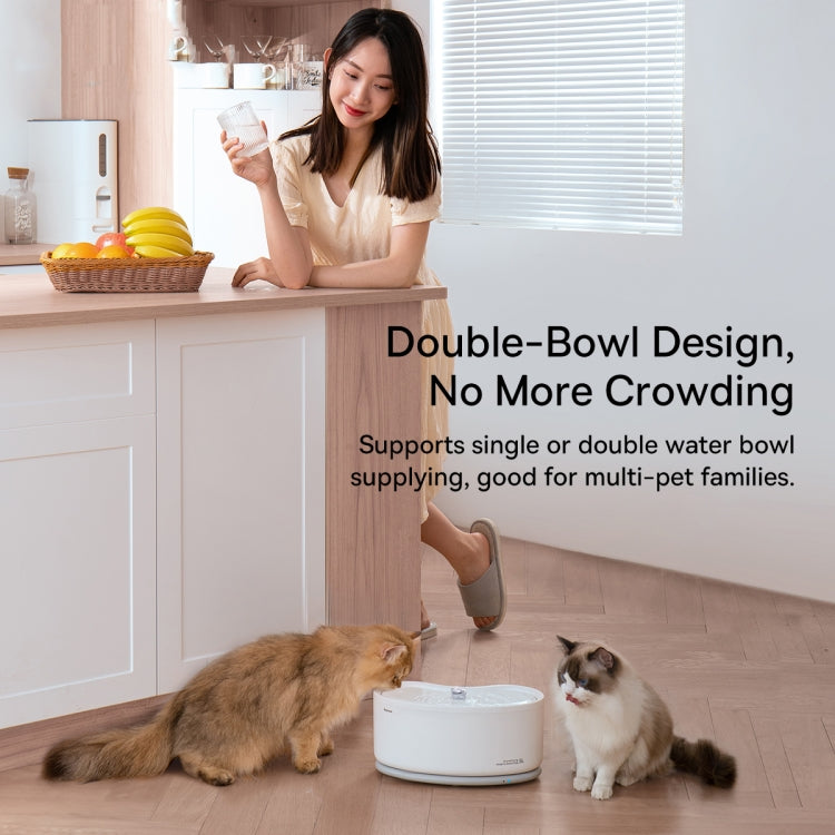Baseus Lotis Y1 Smart Pet Water Dispenser, EU Plug(White)