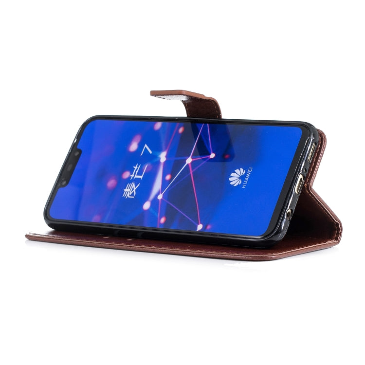 For Huawei Mate 20 Lite Plum Blossom Pattern Diamond Encrusted Leather Case with Holder & Card Slots & Wallet