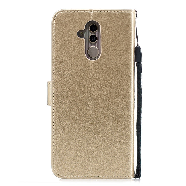 For Huawei Mate 20 Lite Plum Blossom Pattern Diamond Encrusted Leather Case with Holder & Card Slots & Wallet
