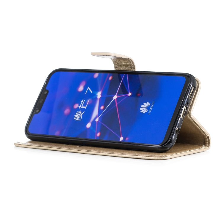 For Huawei Mate 20 Lite Plum Blossom Pattern Diamond Encrusted Leather Case with Holder & Card Slots & Wallet