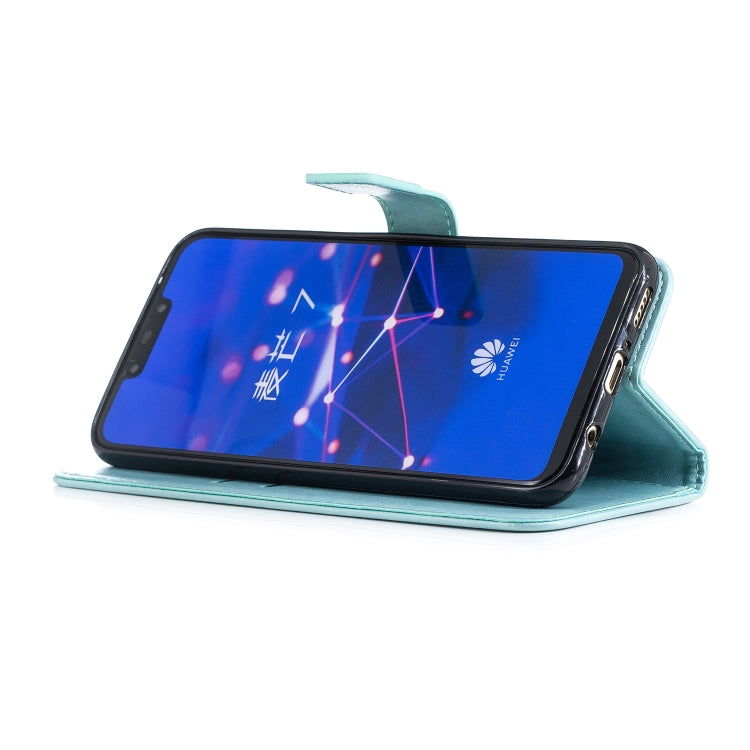 For Huawei Mate 20 Lite Plum Blossom Pattern Diamond Encrusted Leather Case with Holder & Card Slots & Wallet