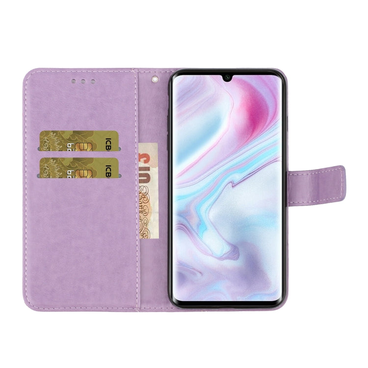 For Xiaomi Mi Note 10 / Note 10 Pro Plum Blossom Pattern Diamond Encrusted Leather Case with Holder & Card Slots & Wallet