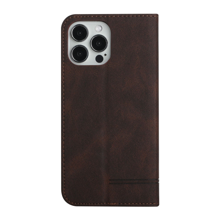 For iPhone 13 Pro Max Strong Magnetic Leather Case