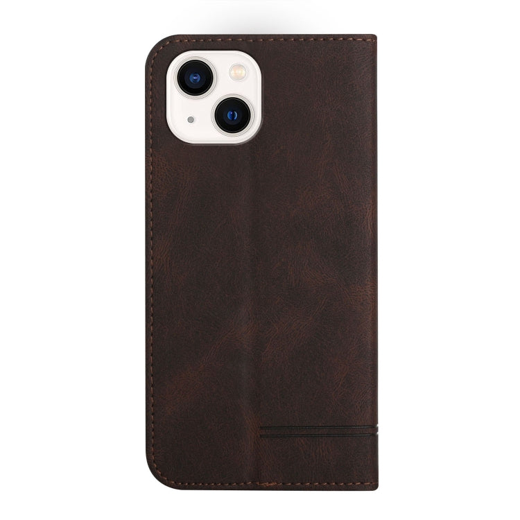 For iPhone 13 mini Strong Magnetic Leather Case