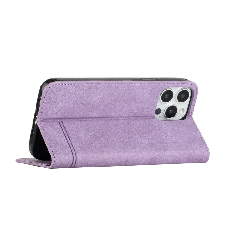 For iPhone 12 Pro Max Strong Magnetic Leather Case