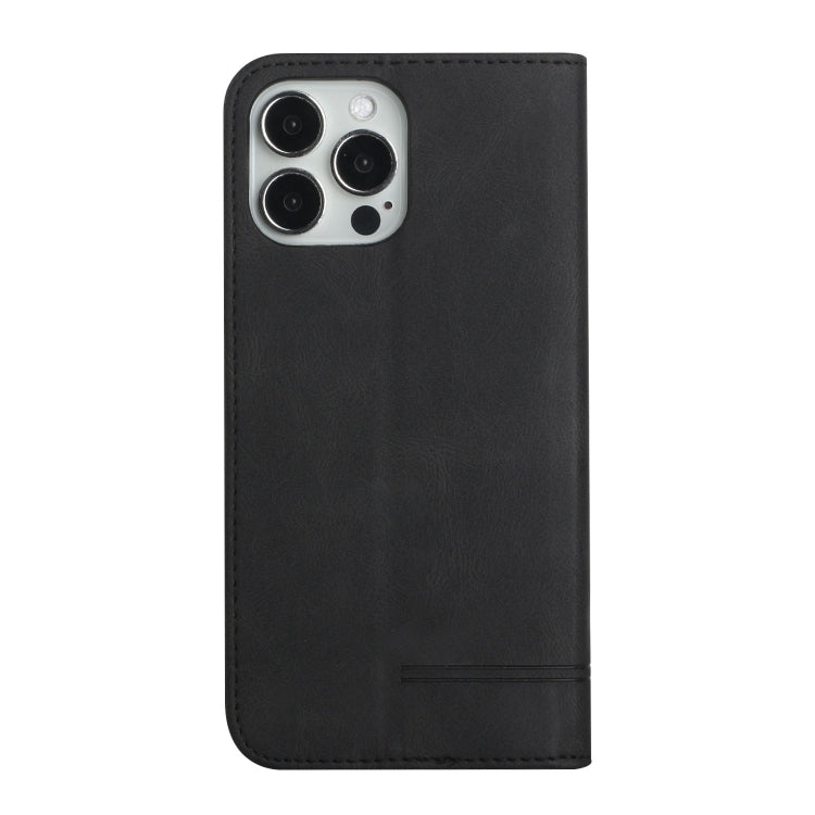 For iPhone 12 Pro Max Strong Magnetic Leather Case
