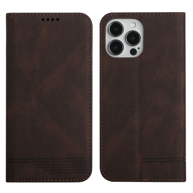 For iPhone 12 Pro Strong Magnetic Leather Case
