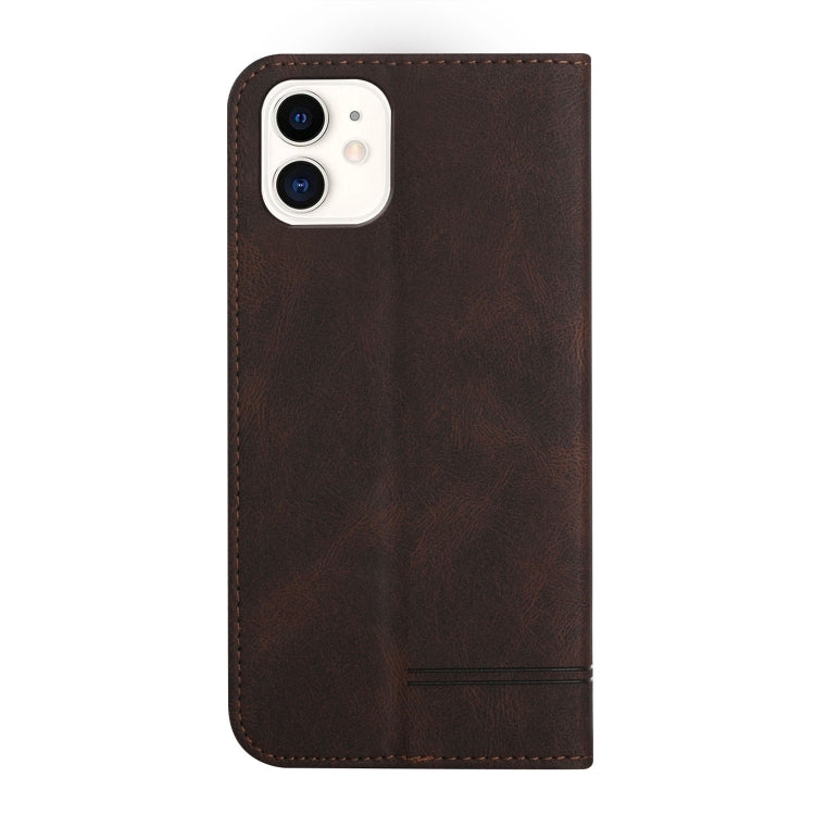 For iPhone 12 Strong Magnetic Leather Case