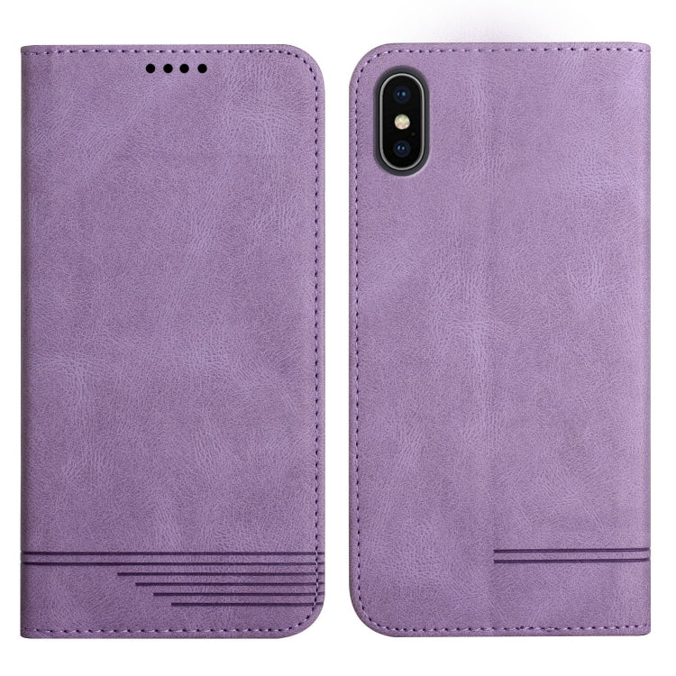 For iPhone X / XS Strong Magnetic Leather Case