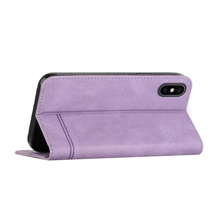 For iPhone X / XS Strong Magnetic Leather Case