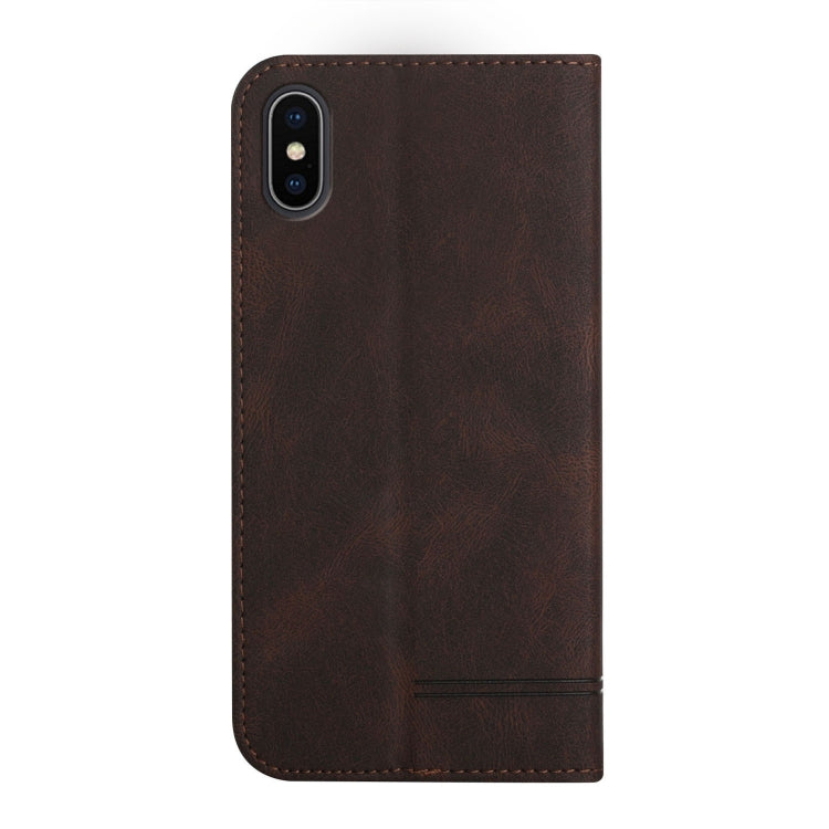 For iPhone X / XS Strong Magnetic Leather Case