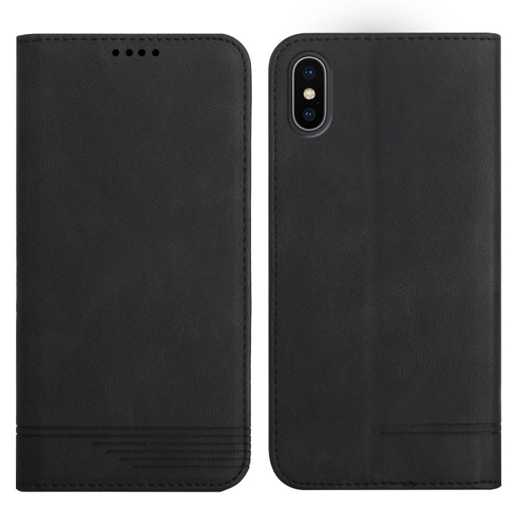 For iPhone X / XS Strong Magnetic Leather Case