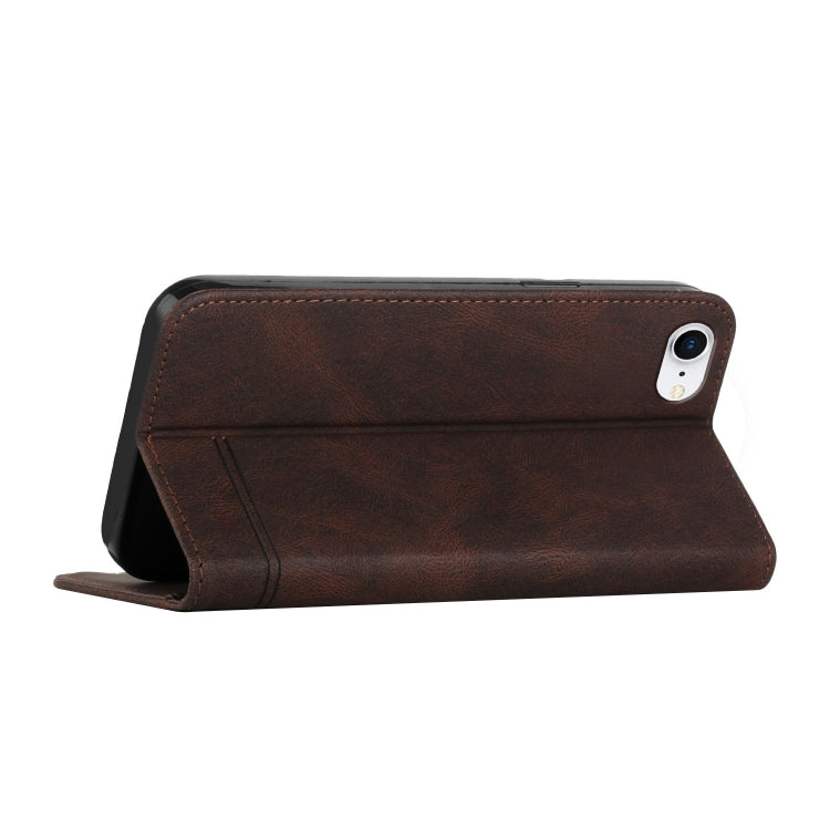 For iPhone SE 2022 / SE 2020 / 8 / 7 Strong Magnetic Leather Case