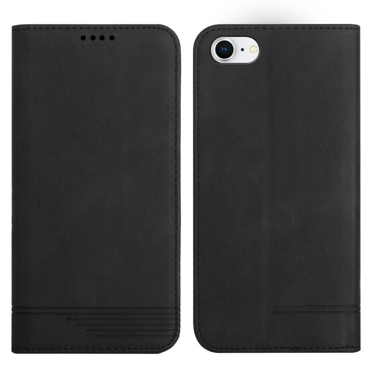 For iPhone SE 2022 / SE 2020 / 8 / 7 Strong Magnetic Leather Case