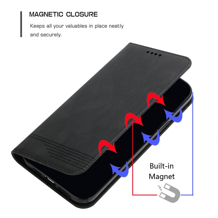 For iPhone SE 2022 / SE 2020 / 8 / 7 Strong Magnetic Leather Case