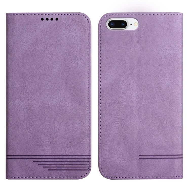 Strong Magnetic Leather Case For iPhone 8 Plus / 7 Plus