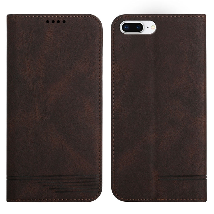 Strong Magnetic Leather Case For iPhone 8 Plus / 7 Plus