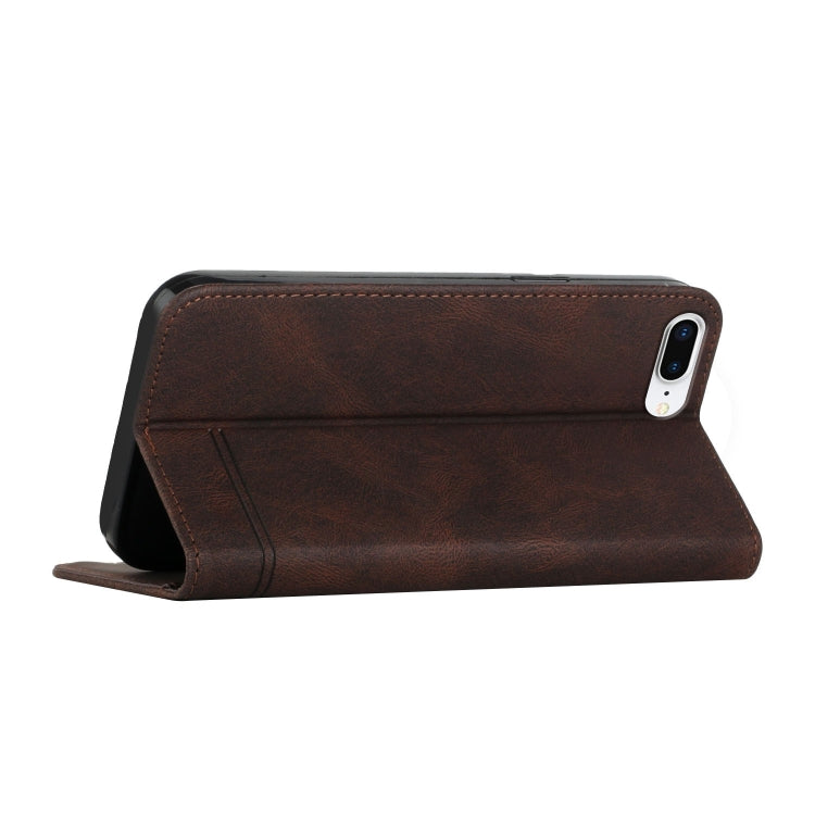 Strong Magnetic Leather Case For iPhone 8 Plus / 7 Plus