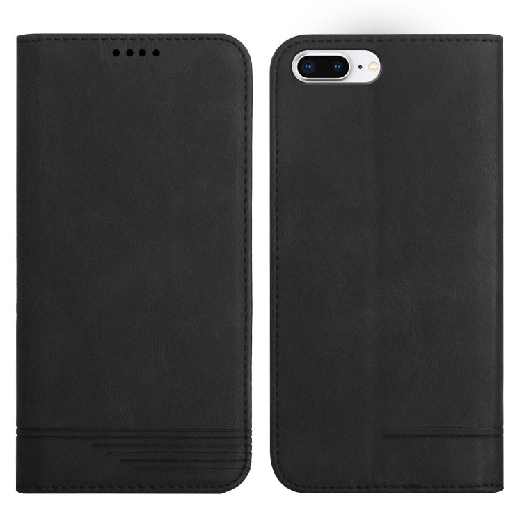 Strong Magnetic Leather Case For iPhone 8 Plus / 7 Plus