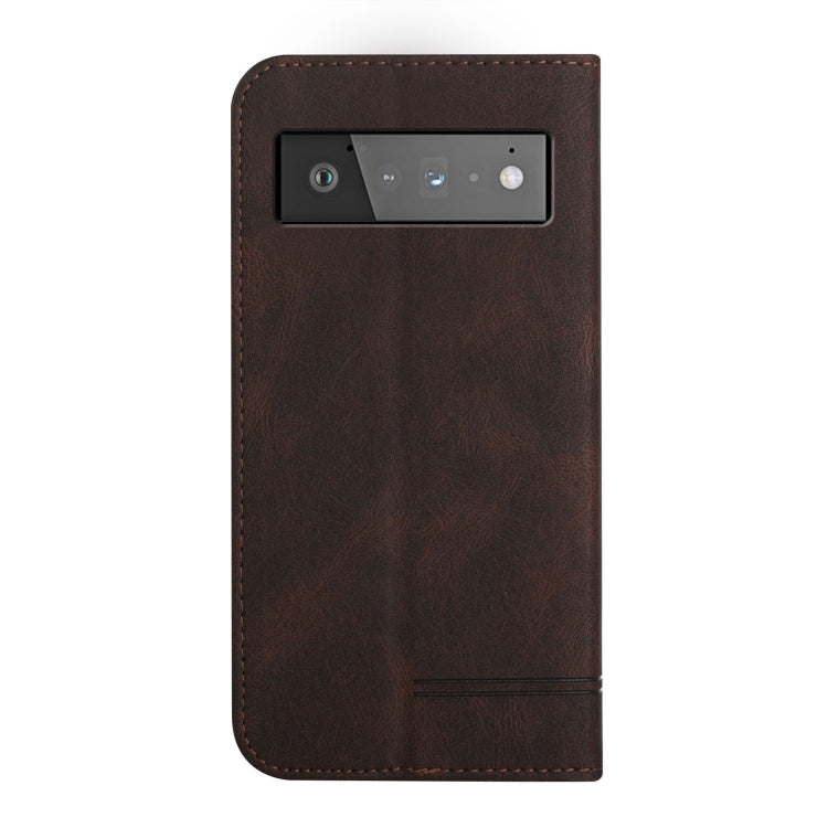For Google Pixel 6 Strong Magnetic Leather Case