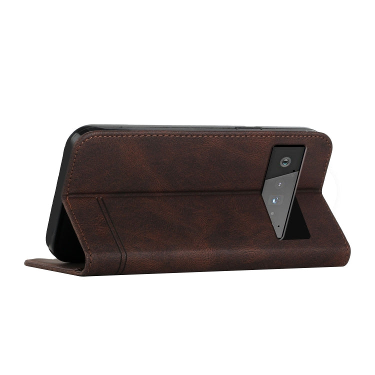 For Google Pixel 6 Pro Strong Magnetic Leather Case