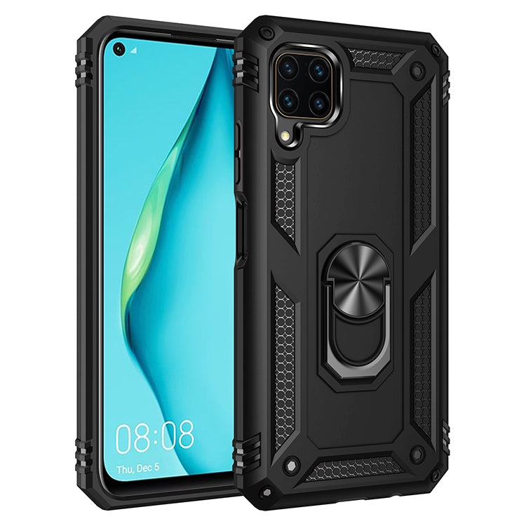 For Huawei P40 Lite Shockproof TPU + PC Protective Case with 360 Degree Rotating Holder