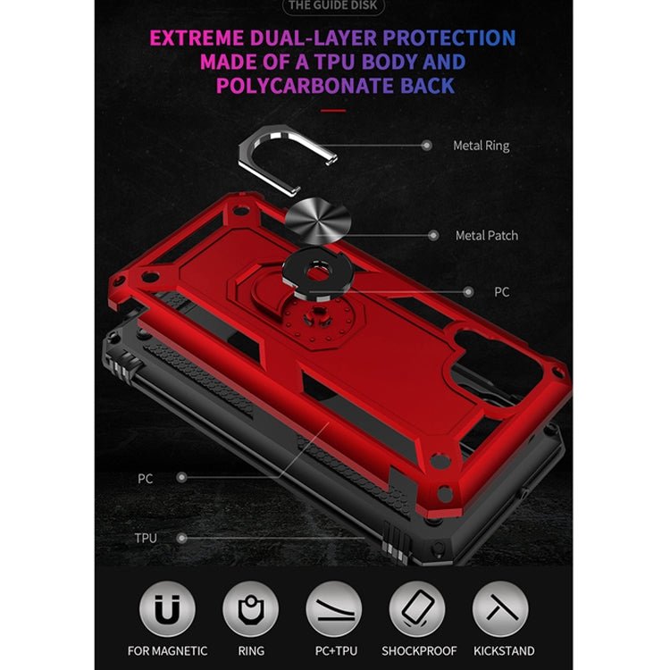 For Huawei P40 Lite Shockproof TPU + PC Protective Case with 360 Degree Rotating Holder