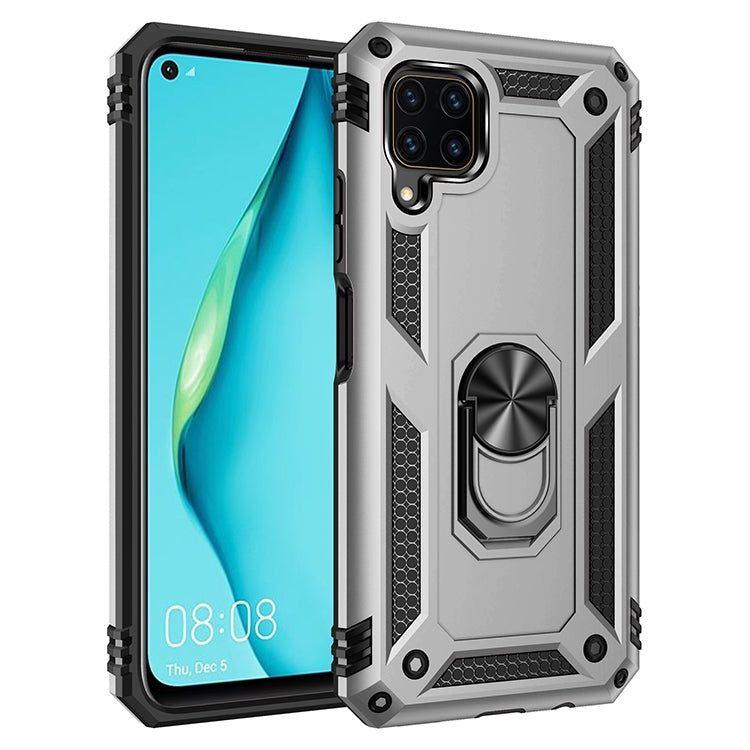 For Huawei P40 Lite Shockproof TPU + PC Protective Case with 360 Degree Rotating Holder