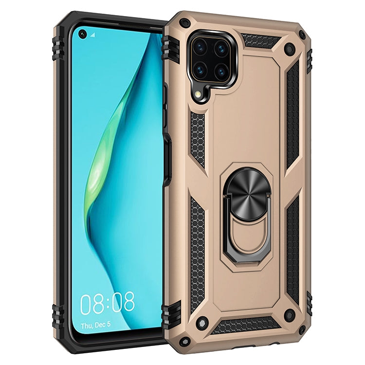 For Huawei P40 Lite Shockproof TPU + PC Protective Case with 360 Degree Rotating Holder