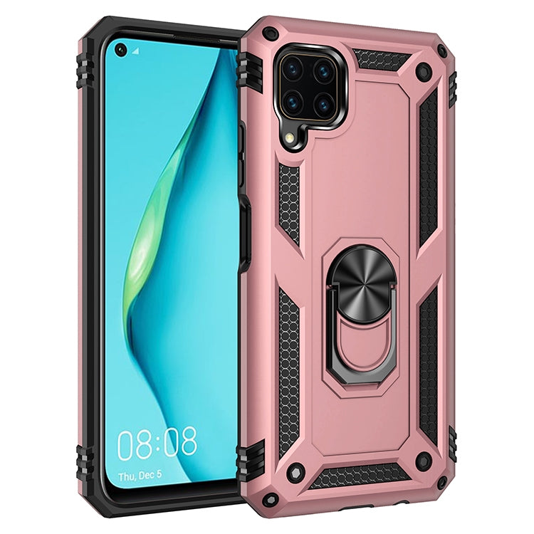 For Huawei P40 Lite Shockproof TPU + PC Protective Case with 360 Degree Rotating Holder
