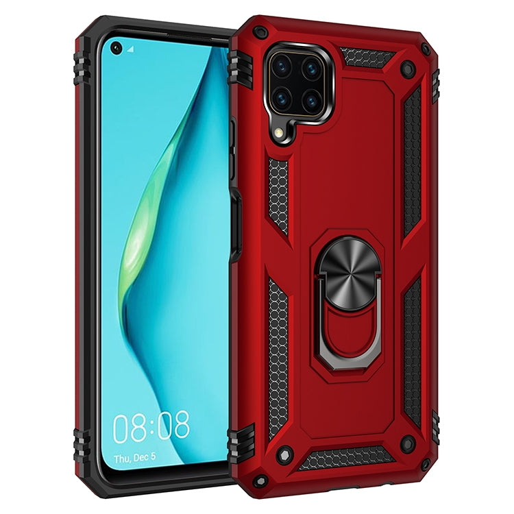 For Huawei P40 Lite Shockproof TPU + PC Protective Case with 360 Degree Rotating Holder
