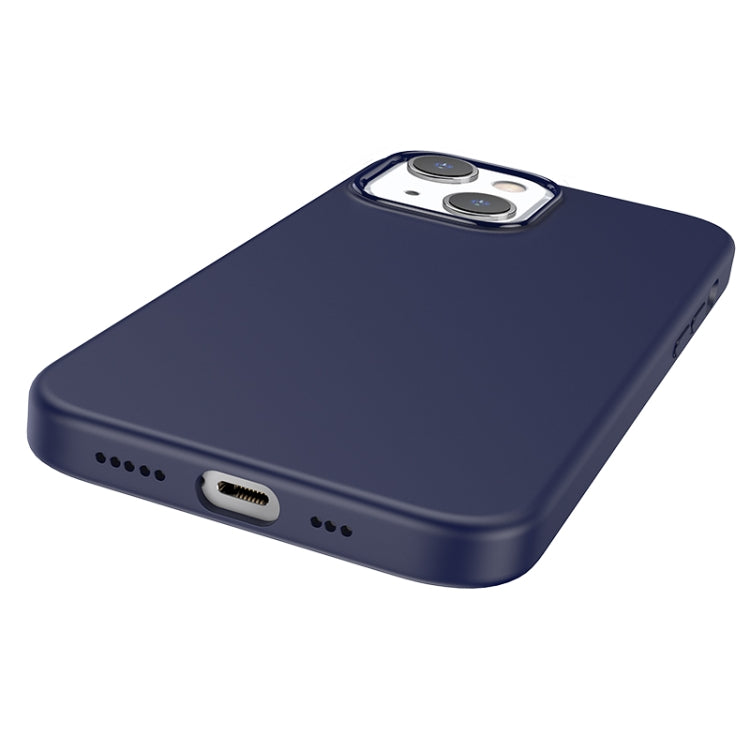 For iPhone 14 hoco Pure Series Liquid Silicone Phone Case (Black)