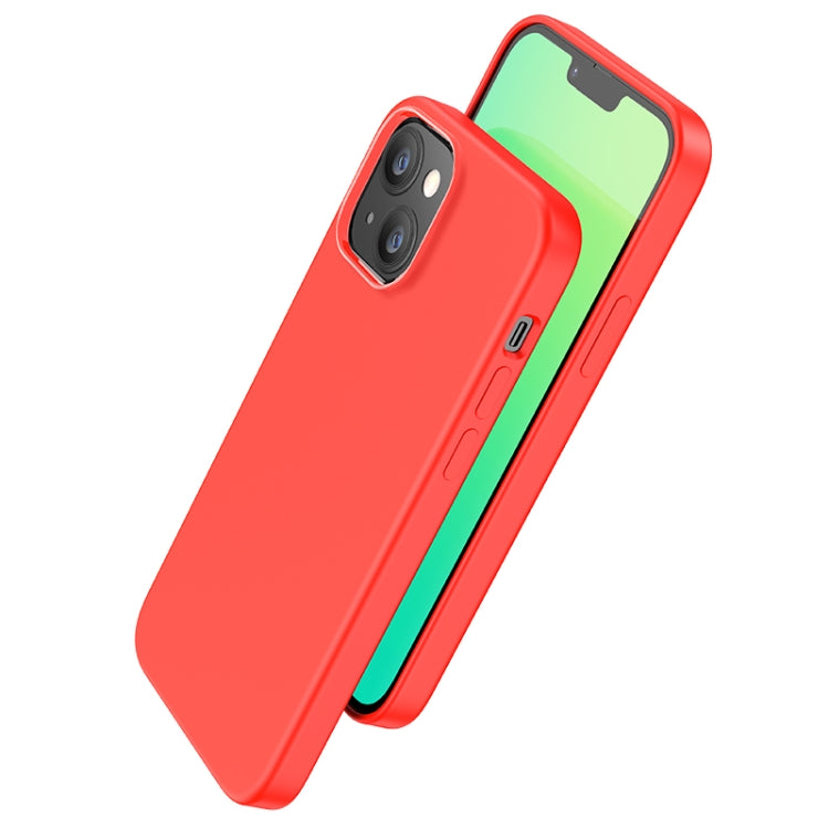 For iPhone 14 Plus hoco Pure Series Liquid Silicone Phone Case