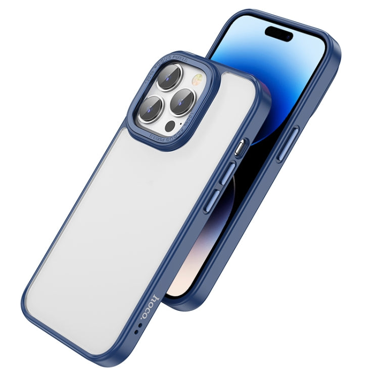 For iPhone 14 Pro Max hoco Golden Shield Frosted Phone Case