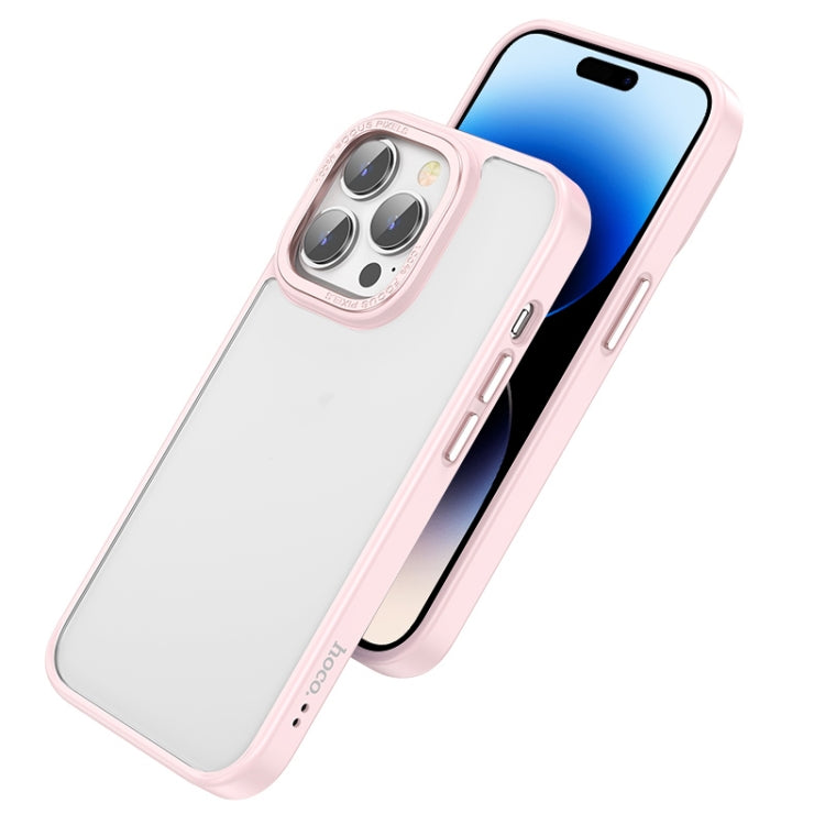 For iPhone 14 Pro Max hoco Golden Shield Frosted Phone Case