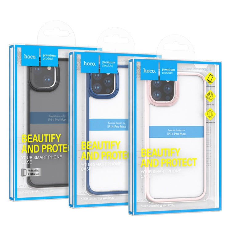 For iPhone 14 Pro Max hoco Golden Shield Frosted Phone Case