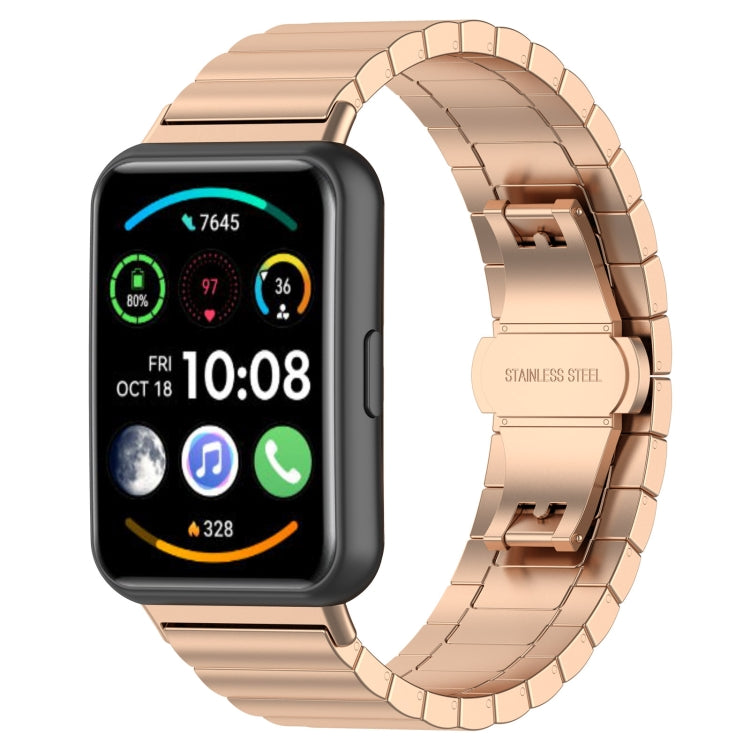 For Huawei Watch Fit 2 One-bead Stainless Steel Watch Band