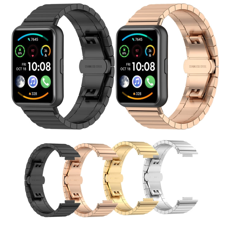 For Huawei Watch Fit 2 One-bead Stainless Steel Watch Band