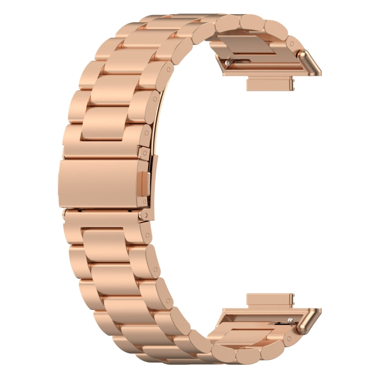 For Huawei Watch Fit 2 Three-bead Stainless Steel Watch Band