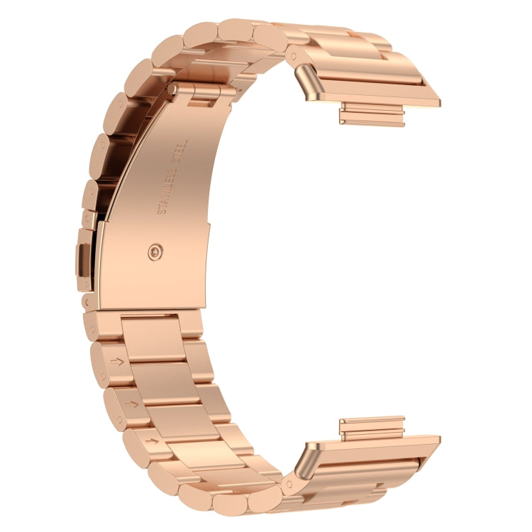 For Huawei Watch Fit 2 Three-bead Stainless Steel Watch Band