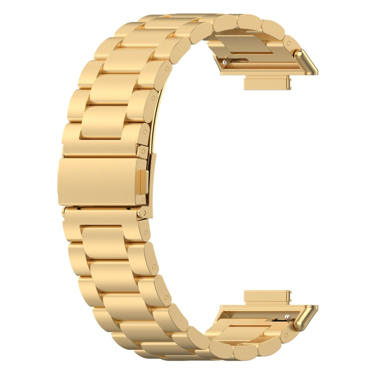 For Huawei Watch Fit 2 Three-bead Stainless Steel Watch Band