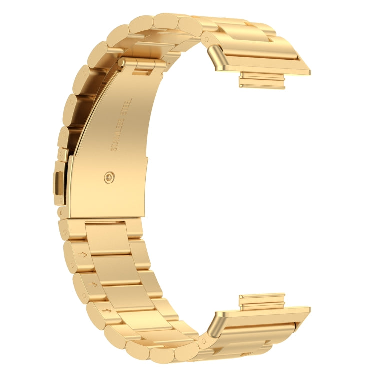 For Huawei Watch Fit 2 Three-bead Stainless Steel Watch Band