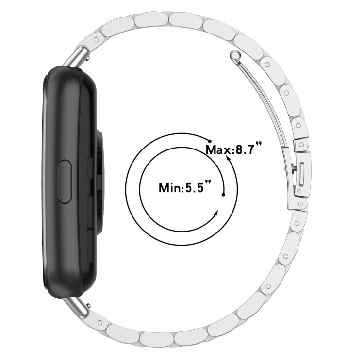 For Huawei Watch Fit 2 Three-bead Stainless Steel Watch Band