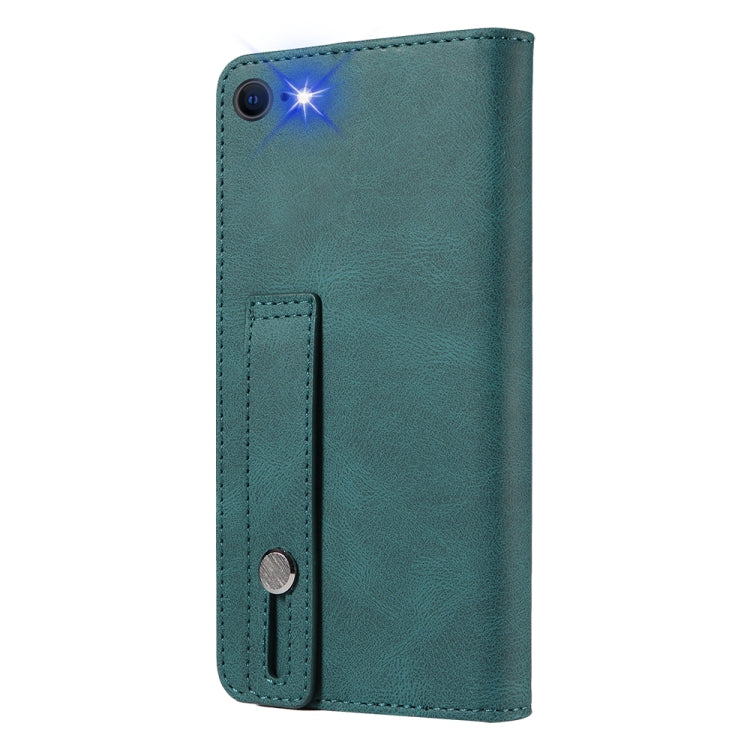 For iPhone SE 2022 / SE 2020 / 8 / 7 Wristband Magnetic Leather Phone Case