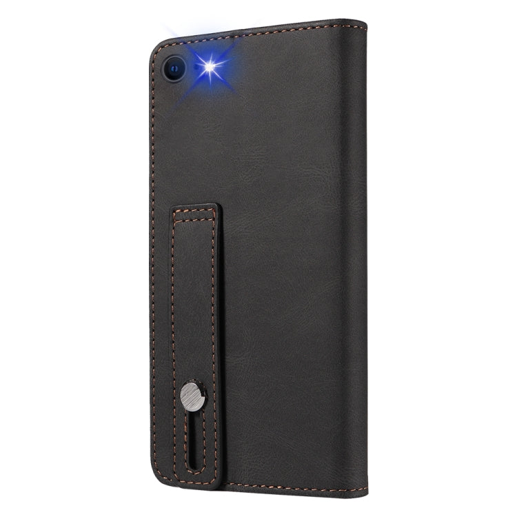 For iPhone SE 2022 / SE 2020 / 8 / 7 Wristband Magnetic Leather Phone Case