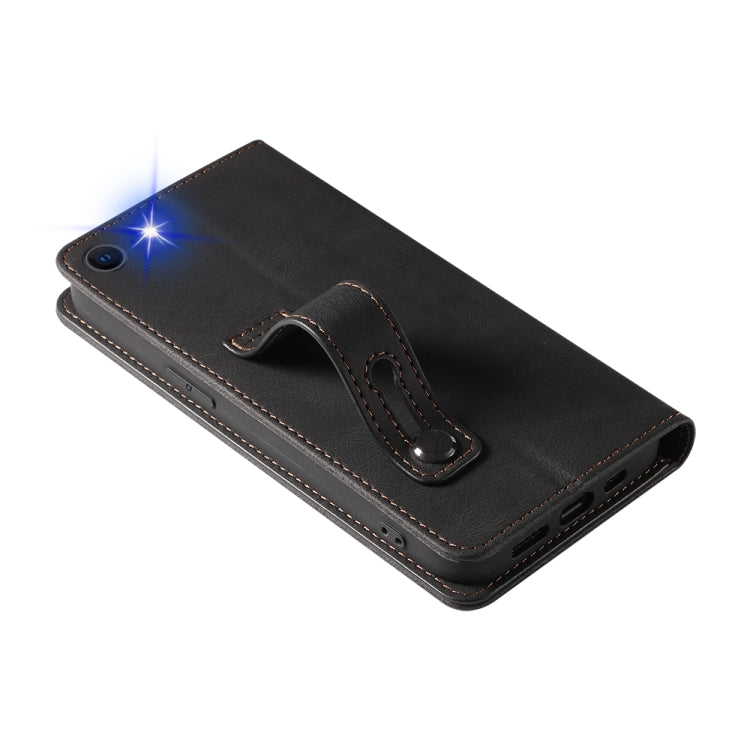 For iPhone SE 2022 / SE 2020 / 8 / 7 Wristband Magnetic Leather Phone Case