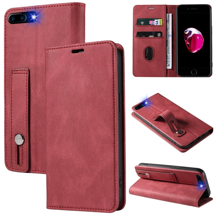 Wristband Magnetic Leather Phone Case For iPhone 7 Plus/8 Plus