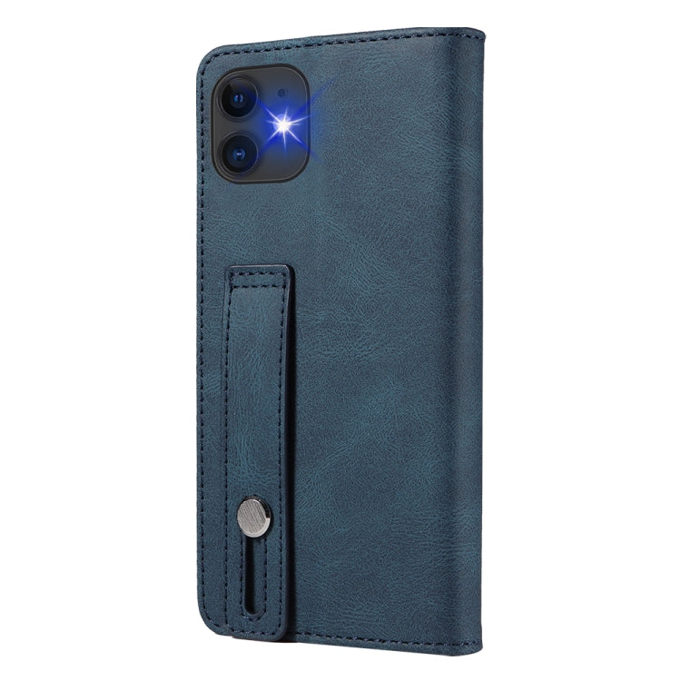 For iPhone 11 Wristband Magnetic Leather Phone Case