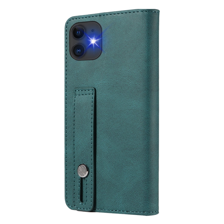 For iPhone 11 Wristband Magnetic Leather Phone Case